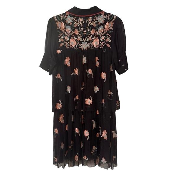 Anthropologie Let Me Be Vivian Floral Dress Boho Embroidered Floral Size Small - Picture 12 of 16
